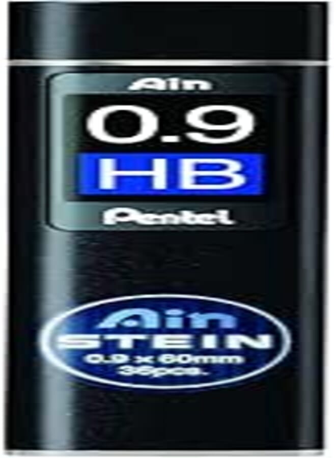 Pentel ain stein mechanical pencil lead, 0.9mm hb, 36 pieces (c279-hb)